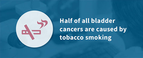 Half of all bladder cancers are caused by smoking